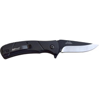 MTech USA MT-1149BK Ball Bearing Black / Silver Compact Manual Folding Pocket Knife w Aluminum Scales 2.75"
