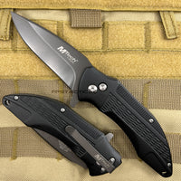 MTech USA Ball Bearing Black / Gray Manual Folding Pocket Knife w Tinite Coated Blade 3.75" MT-1034BK
