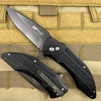 MTech USA Ball Bearing Black / Gray Manual Folding Pocket Knife w Tinite Coated Blade 3.75" MT-1034BK